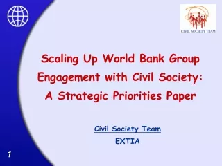 Scaling Up World Bank Group Engagement with Civil Society: A Strategic Priorities Paper