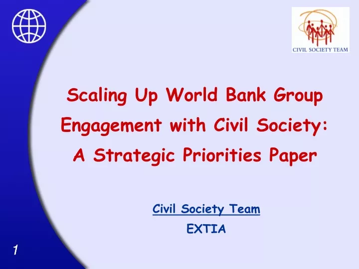 scaling up world bank group engagement with civil society a strategic priorities paper