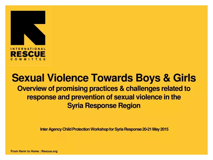 sexual violence towards boys girls overview