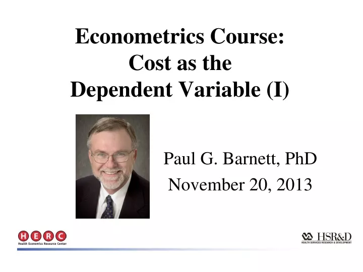 econometrics course cost as the dependent variable i