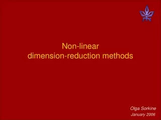 Non-linear  dimension-reduction methods