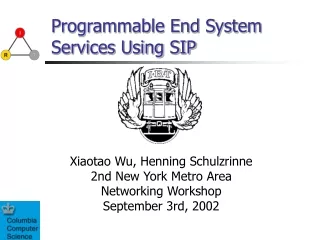 Programmable End System Services Using SIP