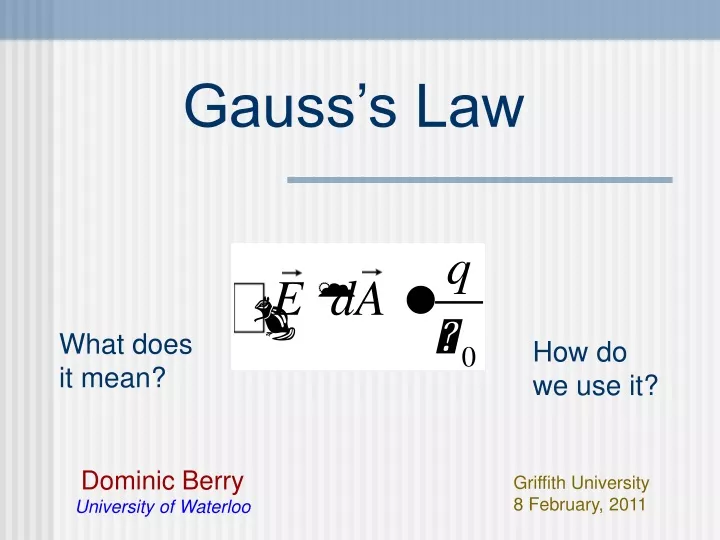 gauss s law