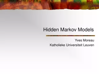 Hidden Markov Models