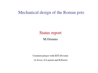 Mechanical design of the Roman pots