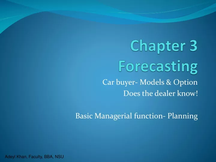 chapter 3 forecasting