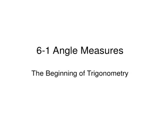 6-1 Angle Measures