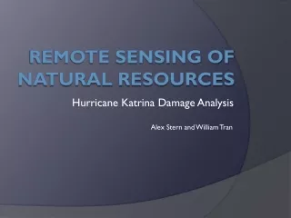 Remote sensing of natural resources