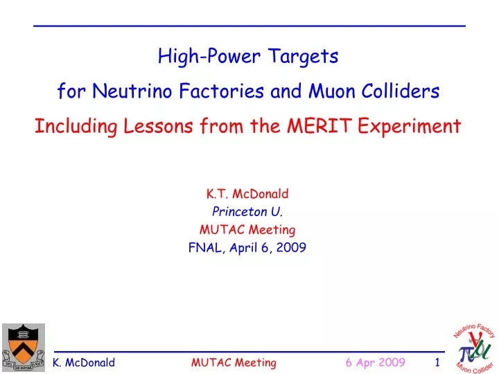 high power targets for neutrino factories