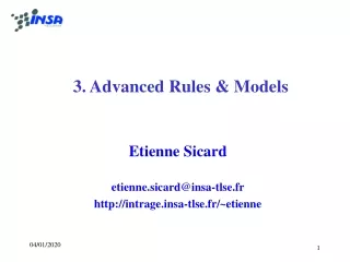 3. Advanced Rules &amp; Models