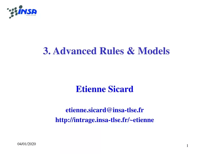 3 advanced rules models