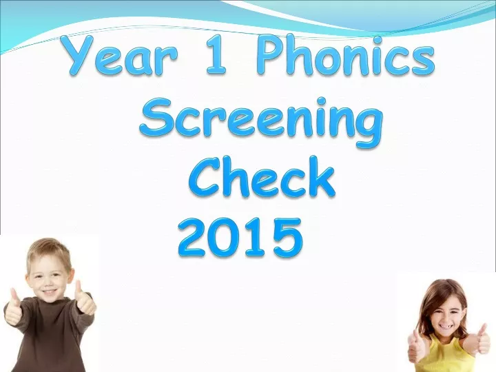 year 1 phonics screening check 2015