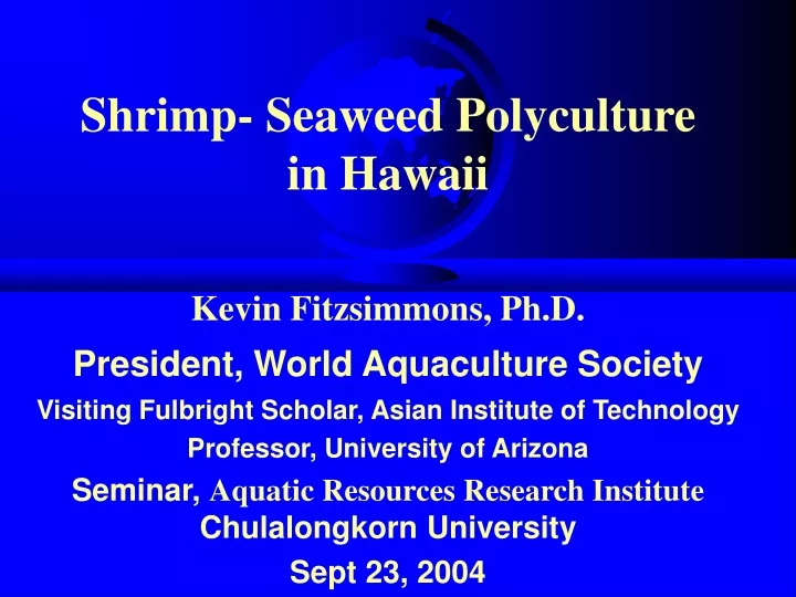 shrimp seaweed polyculture in hawaii