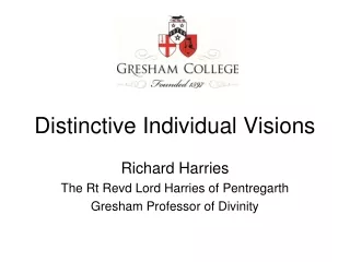 Distinctive Individual Visions