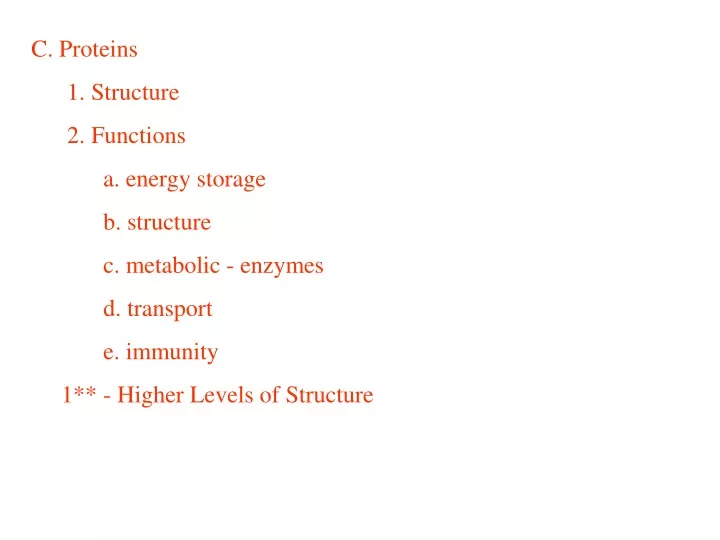 c proteins 1 structure 2 functions a energy
