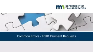 Common Errors - FCRB Payment Requests