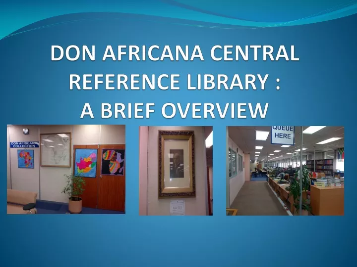 don africana central reference library a brief overview