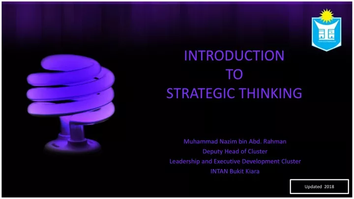 introduction to strategic thinking