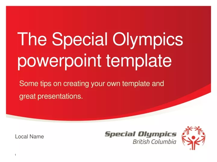 the special olympics powerpoint template