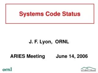 Systems Code Status
