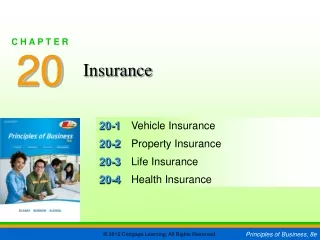 20-1	 Vehicle Insurance 20-2	 Property Insurance 20-3	 Life Insurance 20-4	 Health Insurance