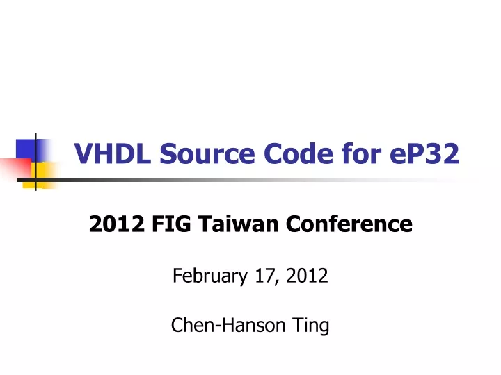 vhdl source code for ep32