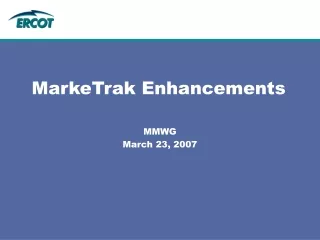 MarkeTrak Enhancements