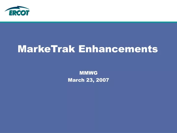 marketrak enhancements