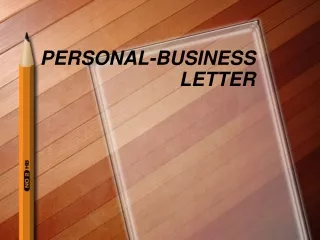 PERSONAL-BUSINESS LETTER
