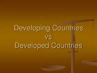 Developing Countries vs Developed Countries