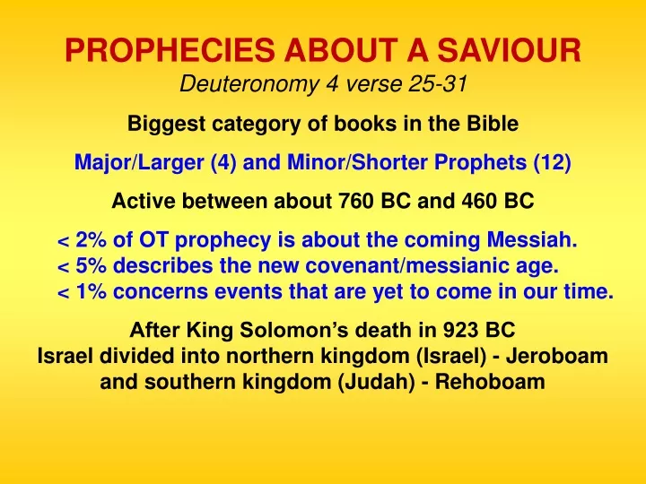 prophecies about a saviour deuteronomy 4 verse