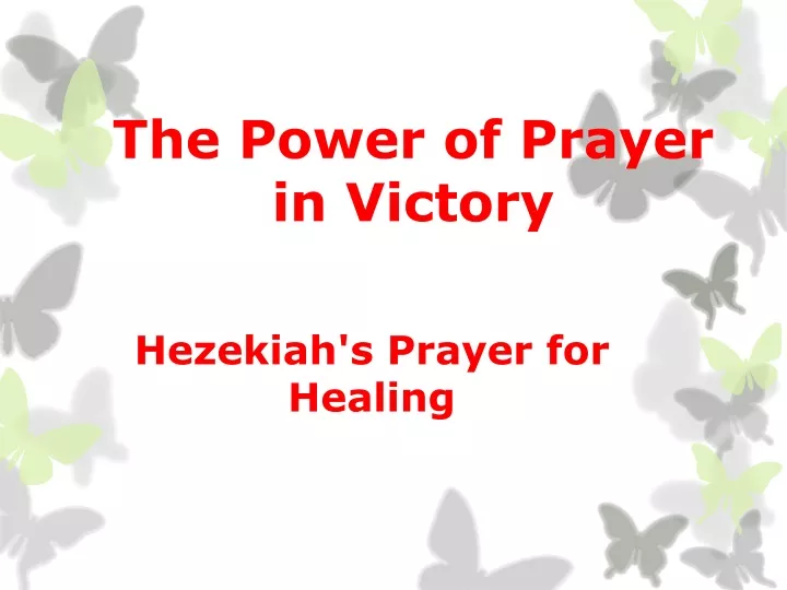 the power of prayer in victory
