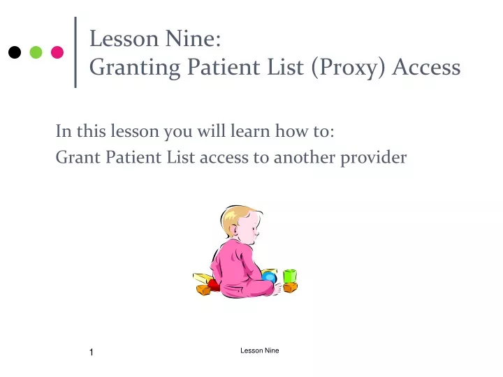 lesson nine granting patient list proxy access