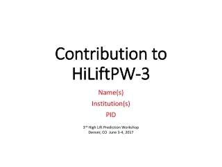 Contribution to HiLiftPW-3