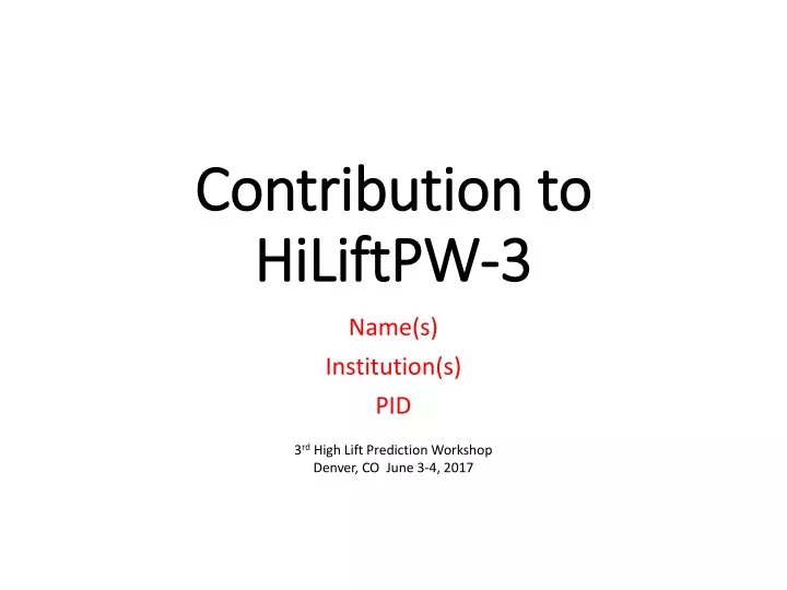 contribution to hiliftpw 3