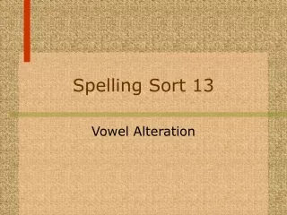 Spelling Sort 13