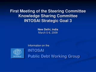 Information on the INTOSAI  Public Debt Working Group