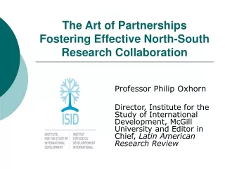 The Art of Partnerships Fostering Effective North-South Research Collaboration