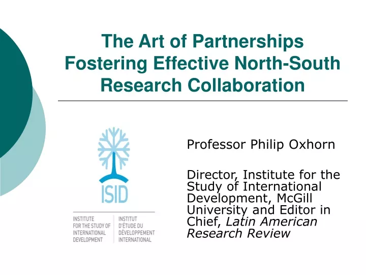the art of partnerships fostering effective north south research collaboration