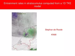 Entrainment rates in stratocumulus computed from a 1D TKE model