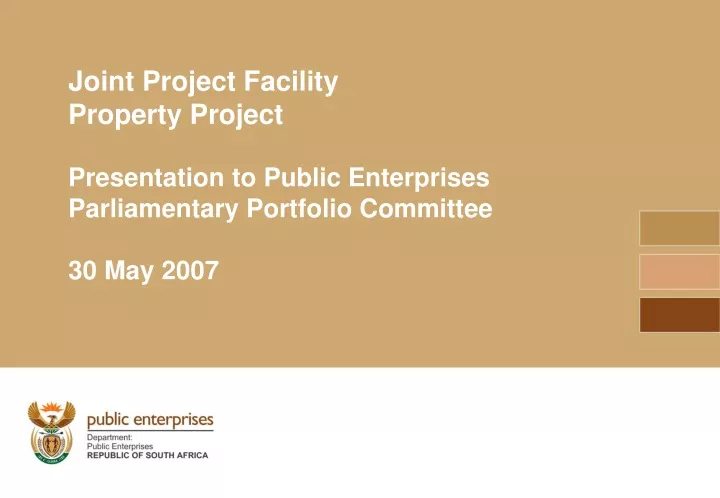 joint project facility property project