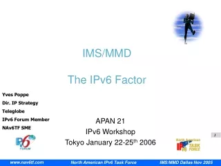 IMS/MMD The IPv6 Factor