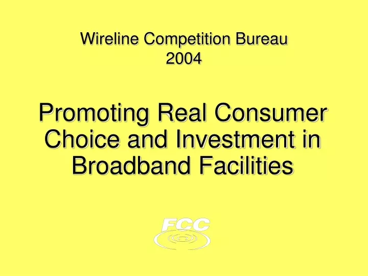 wireline competition bureau 2004