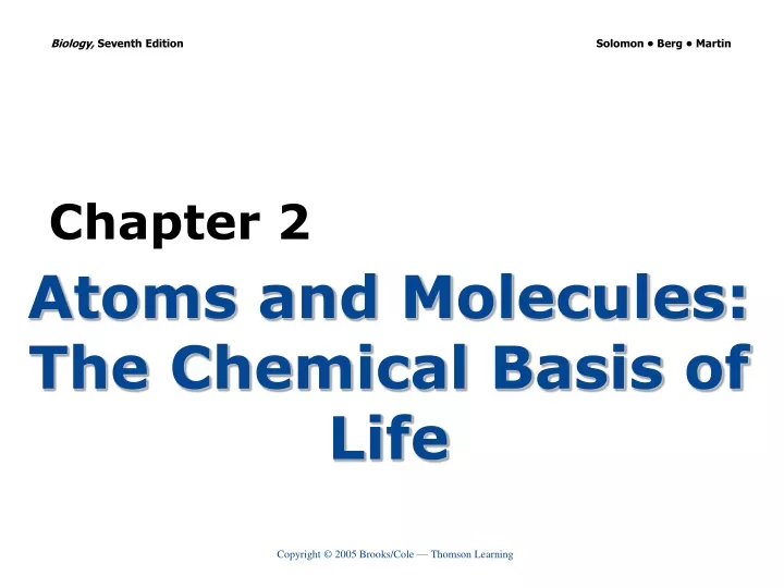 atoms and molecules the chemical basis of life
