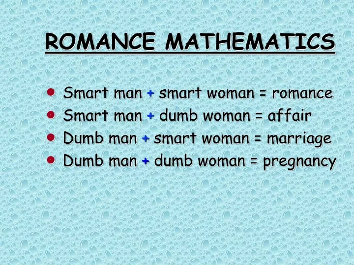 romance mathematics