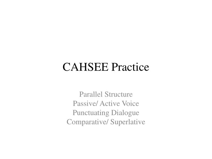 cahsee practice