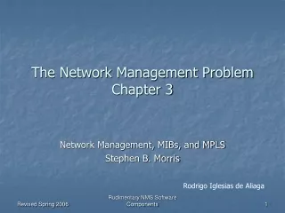 The Network Management Problem Chapter 3