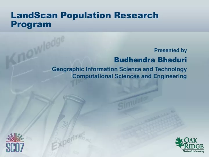 landscan population research program