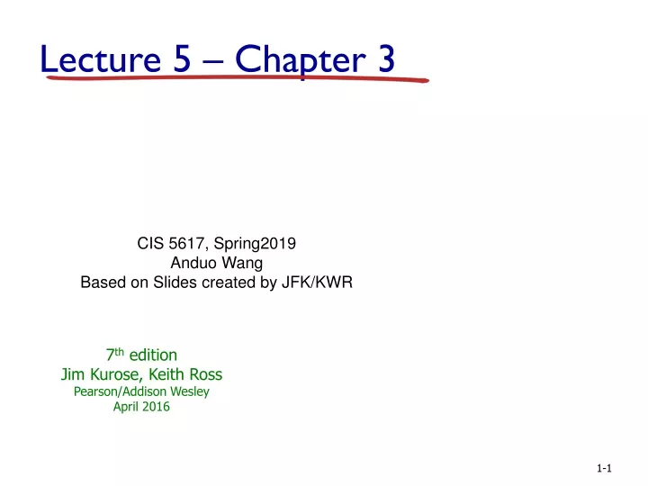 lecture 5 chapter 3