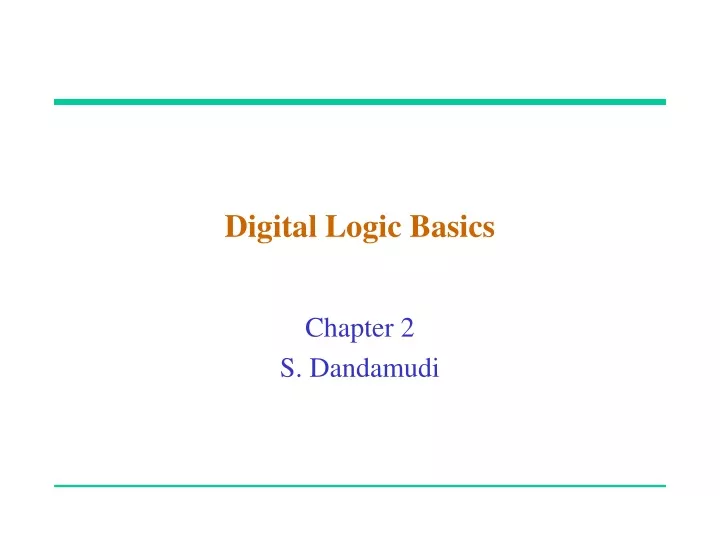 digital logic basics